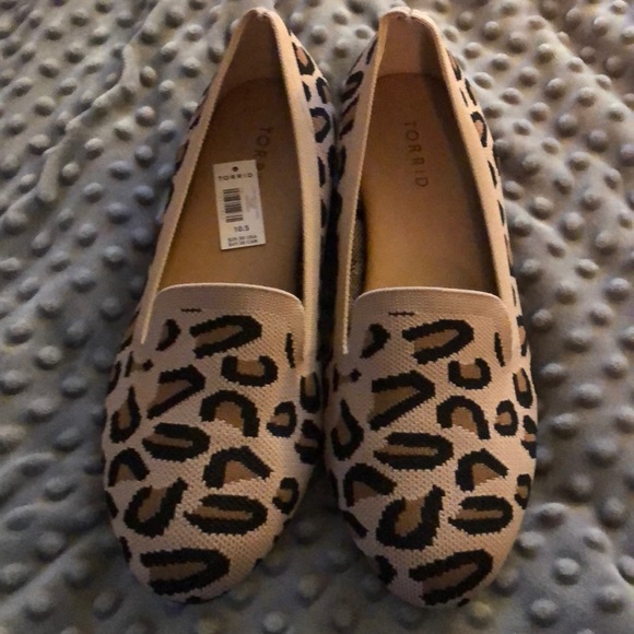 leopard stretch knit loafer